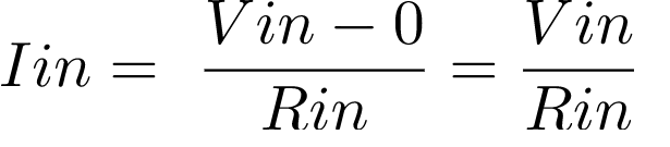 فرمول جریان ورودی (Iin) 
